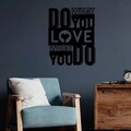 Decoratiune de perete, What Do You Love, Metal, Dimensiune: 57 x 70 cm, Negru