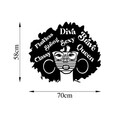 Decoratiune de perete, Diva / Sexy / Classy / , Metal, Dimensiune: 70 x 58 cm, Negru