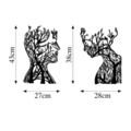 Decoratiune de perete, Tree Man And Woman, Metal, 27 x 43 cm, Negru