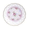 Set serviciu pentru desert Rose, InArt, 6 piese, portelan, alb/roz