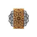 Decoratiune de perete, Mandala 2, 50% lemn/50% metal, Dimensiune: 58 x 58 x 3 cm, Negru