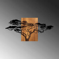 Decoratiune de perete, Acacia Tree, 50% lemn/50% metal, Dimensiune: 144 x 3 x 70 cm, Nuc negru