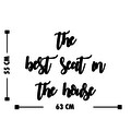 Decoratiune de perete, The Best Seat İn The House, Dimensiunea: 17 x 15 cm, Negru
