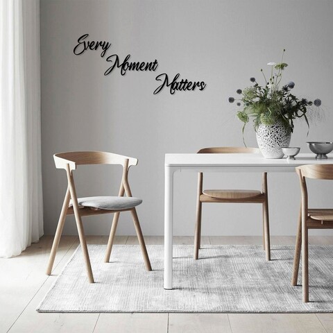 Decoratiune de perete, Every Moment Matters, Dimensiune „Fiecare”: 25 x 15 cm , Negru