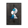 Decoratiune de perete, Pyramid 2, Placaj, Dimensiune: 39 x 59 cm, Multicolor