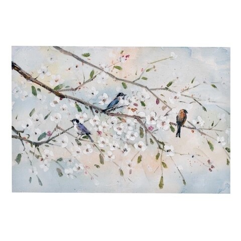 Tablou in ulei Birds, InArt, 60x90 cm, multicolor