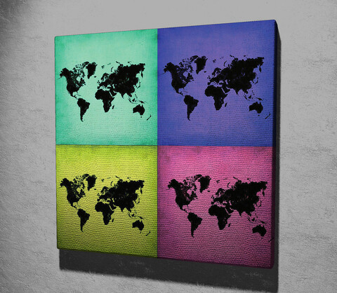Tablou decorativ, KC086, Dimensiune: 45 x 45 cm, Multicolor