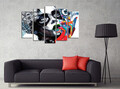 Set 5 tablouri decorative, BC56, Canvas, 70 x 20 cm, Multicolor