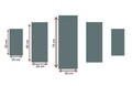 Set 5 tablouri decorative, BC56, Canvas, 70 x 20 cm, Multicolor