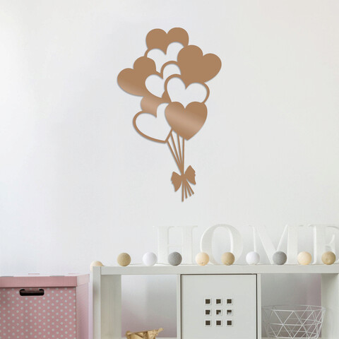 Decoratiune de perete, Balloons, Dimensiune: 21 x 35 cm, Cupru
