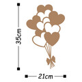 Decoratiune de perete, Balloons, Dimensiune: 21 x 35 cm, Cupru