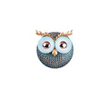 Decoratiune de perete, Owl 3, Metal, Dimensiune: 19 x 19 cm, Multicolor