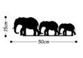 Decoratiune de perete, Elephants, Dimensiune: 15 x 50 cm, Negru