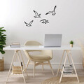 Decoratiune de perete, Birds Sorty, 19 x 1,5 x 9 cm, Negru