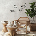 Decoratiune de perete, Birds Sorty, 19 x 1,5 x 9 cm, Negru