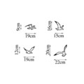 Decoratiune de perete, Birds Sorty, 19 x 1,5 x 9 cm, Negru
