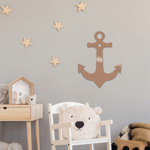 Decoratiune de perete, Anchor, Metal, Dimensiune: 36 x 50 cm, Cupru