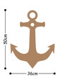 Decoratiune de perete, Anchor, Metal, Dimensiune: 36 x 50 cm, Cupru