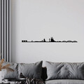 Decoratiune de perete, Cologne Skyline, Metal, Dimensiune: 120 x 12 cm, Negru