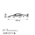 Decoratiune de perete, Mclaren P1 Silhouette, Dimensiune: 68 x 14 cm, Negru