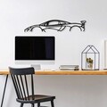 Decoratiune de perete, Mclaren P1 Silhouette, Metal, Dimensiune: 68 x 14 cm, Negru