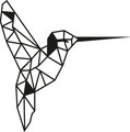 Decoratiune de perete, Bird, Metal, Dimensiune: 44 x 44 cm, Negru