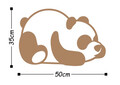 Decoratiune de perete, Panda2, Metal, Dimensiune: 35 x 50 cm, Cupru