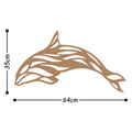 Decoratiune de perete, Dolphin, Metal, Dimensiune: 64 x 35 cm, Cupru