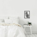 Decoratiune de perete, Leaf 4, Metal, 30 x 42 cm, Negru
