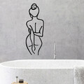 Decoratiune de perete, Woman Body, Metal, Dimensiune: 72 x 0,15 x 26 cm, Negru