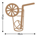 Decoratiune de perete, Drink, Metal, Dimensiune: 48 x 47 cm, Cupru