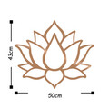 Decoratiune de perete, Lotus Flower 1, Metal, Dimensiune: 50 x 43 cm, Cupru