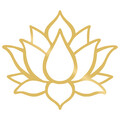 Decoratiune de perete, Lotus Flower 1, Metal, Dimensiune: 50 x 43 cm, Auriu