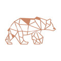 Decoratiune de perete, Bear2, Metal, Dimensiune: 55 x 30 cm, Cupru