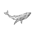 Decoratiune de perete, Whale 1, Metal, Dimensiune: 56 x 31 cm, Negru
