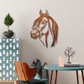 Decoratiune de perete, Horse, Metal, 38 x 53 cm, Multicolor