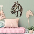 Decoratiune de perete, Horse, Metal, 38 x 53 cm, Multicolor