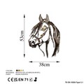 Decoratiune de perete, Horse, Metal, 38 x 53 cm, Multicolor