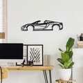 Decoratiune de perete, McLaren 570S Silhouette, Metal, 70 x 17 cm, Negru