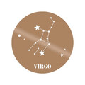 Decoratiune de perete, Vırgo Horoscope, Metal, Dimensiune: 48 x 48 cm, Cupru