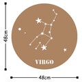 Decoratiune de perete, Vırgo Horoscope, Metal, Dimensiune: 48 x 48 cm, Cupru