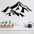 Decoratiune de perete, Mountain 1, Metal, Dimensiune: 80 x 40 cm, Negru