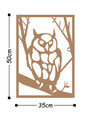 Decoratiune de perete, Owl, Metal, Dimensiune: 35 x 50 cm, Cupru
