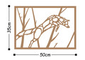 Decoratiune de perete, Wolf, Metal, Dimensiune: 50 x 35 cm, Cupru