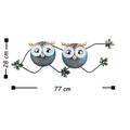 Decoratiune de perete, Owl 3, Metal, Dimensiune: 77 x 28 cm, Multicolor