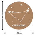 Decoratiune de perete, Caprıcorn Horoscope, Metal, Dimensiune: 48 x 48 cm, Cupru