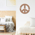 Decoratiune de perete, Peace, Metal, Dimensiune: 50 x 50 cm, Cupru