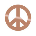 Decoratiune de perete, Peace, Metal, Dimensiune: 50 x 50 cm, Cupru