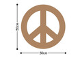 Decoratiune de perete, Peace, Metal, Dimensiune: 50 x 50 cm, Cupru