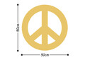 Decoratiune de perete, Peace Metal Decor, Metal, Dimensiune: 50 x 50 cm, Auriu